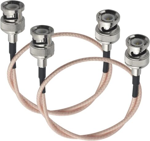 XINGYHENG 2Pcs BNC Male to BNC Male Connector Cable Nickel Plated Low Loss Coaxial Extension Cable 50 Ohm for Video Camera Antena System(1ft) in Saudi Arabia