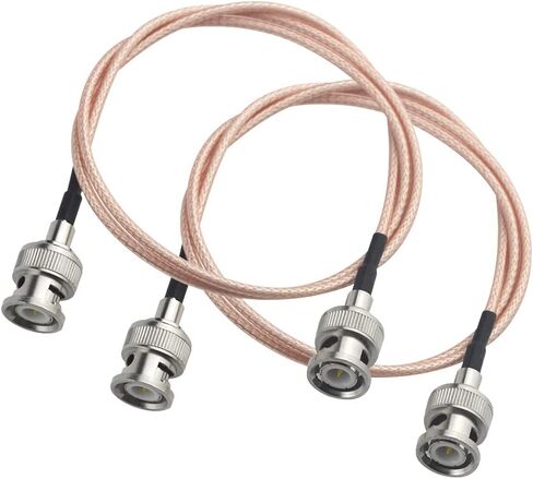 XINGYHENG 2Pcs BNC Male to BNC Male Connector Cable Nickel Plated Low Loss Coaxial Extension Cable 50 Ohm for Video Camera Antena System(1ft) in Saudi Arabia