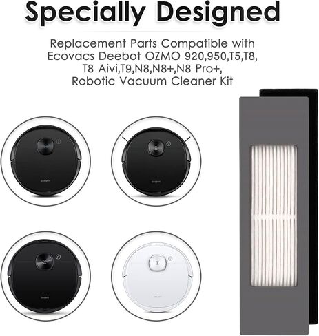 (5 قطع) فلتر HEPA للمكنسة الكهربائية الروبوتية ECOVACS DEEBOT X1 Omni/ X1 Omni (أبيض)/ T10/ T10 Plus/ T10 Turbo/ T10 Omni، طقم فلتر مكنسة كهربائية روبوتية، قطع بديلة 5 مرشحات in Kuwait