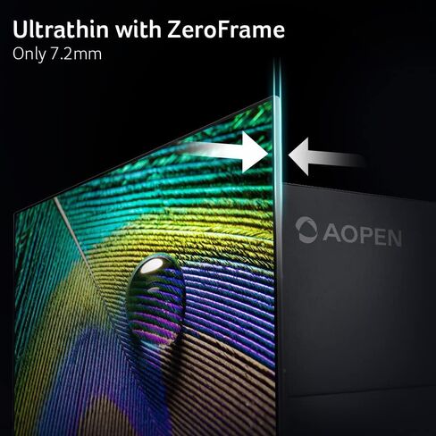 AOPEN by Acer 31.5 Inch 4K UHD ZeroFrame Home & Office Monitor | AMD FreeSync | Ultra-Thin Stylish Design | HDR 10 | 4ms G to G | Low Blue Light | Tilt | DP 1.2 & 2 x HDMI 2.0 in Saudi Arabia