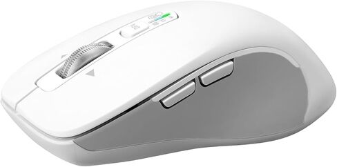 ماوس بلوتوث لاسلكي (USB + BT1 + BT2)، ماوس بالحجم الكامل، تمرير بأربعة اتجاهات، ماوس صامت متعدد الأجهزة للكمبيوتر والكمبيوتر المحمول والآيباد وماك بوك (أسود) in Kuwait