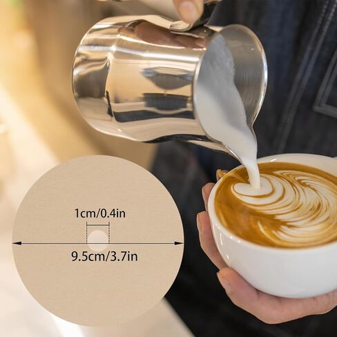 XKDOUS 288 عدد مرشحات القهوة Percolator، 3.75 بوصة مرشحات طبيعية غير مبيضة يمكن التخلص منها للقهوة، مرشحات القهوة القرصية لوعاء القهوة للتخييم in Kuwait
