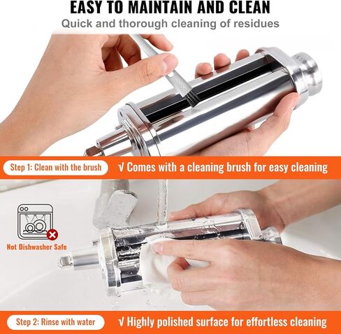 VEVOR Patsa Roller Attchemnt for KitchenAid Stand Mixer, Stainless Steel Pasta Maker Attachment, Pasta Maker Machine Accessory with 8 Adjustable Thickness Knob, KitchenAid Pasta Attachment by VEVOR in Saudi Arabia