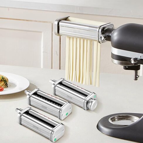 VEVOR Patsa Roller Attchemnt for KitchenAid Stand Mixer, Stainless Steel Pasta Maker Attachment, Pasta Maker Machine Accessory with 8 Adjustable Thickness Knob, KitchenAid Pasta Attachment by VEVOR in Saudi Arabia