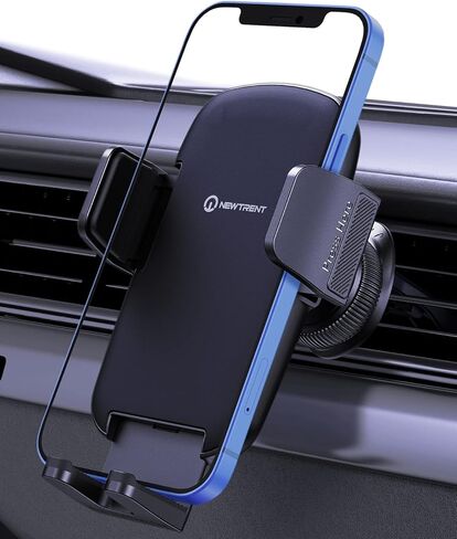 حامل هاتف لسيارتك، مع مشبك تهوية مطور، حامل هاتف قوي للسيارة بدون استخدام اليدين، حامل عالمي للهاتف الخلوي مناسب لهاتف iPhone Android وجميع الهواتف الذكية، أسود داكن in Kuwait