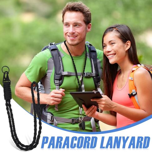 20 قطعة حبل باراكورد، حبل عالي التحمل للمفاتيح، ملحقات صيد البط، قلادة سوداء مضفرة، حبل سلاسل مفاتيح للرجال والنساء، مفاتيح الصيد، أنشطة البقاء في الهواء الطلق in Saudi Arabia
