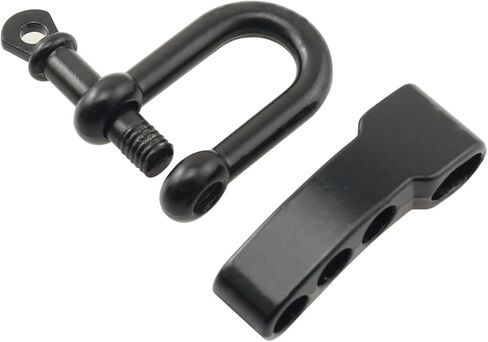 4 قطع من سبيكة المظلة بإبزيم سلكي قابل للتعديل على شكل حرف D وإبزيم من سبائك الزنك للاستخدام في الهواء الطلق DIY مظلة حبل سوار باراكورد للتخييم باللون الأسود in Kuwait