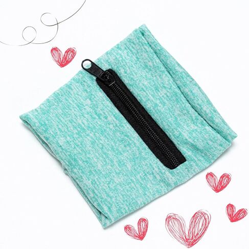 boshiho Unisex Zippered Wristband Pouch Runner’s Wrist Pocket Reversible Wrist Wallet in Kuwait