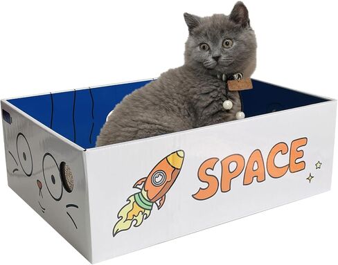 وسادة خدش للقطط من Sutekus مع صندوق وسادات خدش سرير خدش مموج مع صندوق خدش للقطط يمكنك صنعه بنفسك من النعناع البري in Kuwait