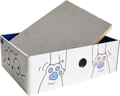 وسادة خدش للقطط من Sutekus مع صندوق وسادات خدش سرير خدش مموج مع صندوق خدش للقطط يمكنك صنعه بنفسك من النعناع البري in Kuwait