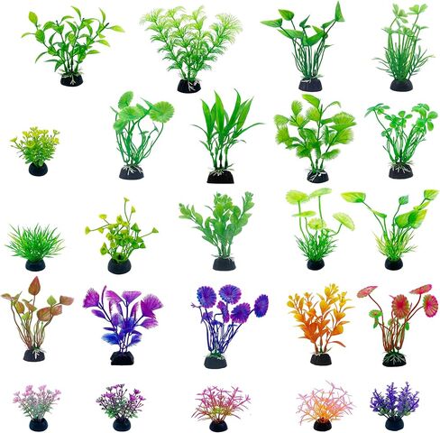TANOMA Fish Tank Accessories Decorations Plants, Artificial Aquarium Plants Plastic for Betta Fish in Kuwait
