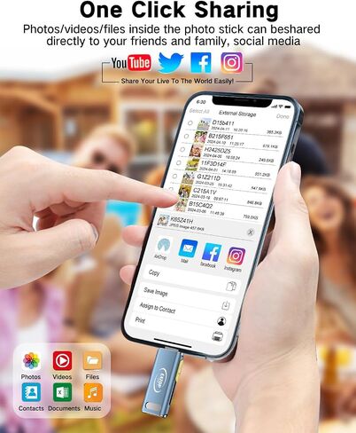 محركات أقراص فلاش بسعة 64 جيجابايت مخصصة لهاتف iPhone، مع محول USB C لهاتف iPhone 15، وتخزين شريحة الذاكرة للصور ومقاطع الفيديو المتوافقة مع iPhone iPad Android وأجهزة الكمبيوتر (أزرق) in Saudi Arabia