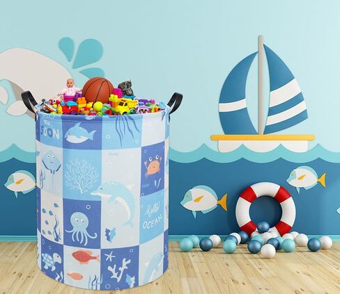 Foxes Kids Laundry Basket Baby Hamper Foxes Toy Storage Bin for Boys Room Decor Baby Nursery Hamper Gift Baskets for Bedroom Bathroom(Foxes) in Saudi Arabia