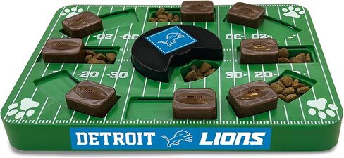 Pets First NFL Detroit Lions Large Puzzle Toy, Dog Puzzle Treat Toy, New Large Size, Interactive Dog Treat Toy, Dog Slow Feeding Toy in Saudi Arabia