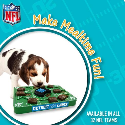 Pets First NFL Detroit Lions Large Puzzle Toy, Dog Puzzle Treat Toy, New Large Size, Interactive Dog Treat Toy, Dog Slow Feeding Toy in Saudi Arabia