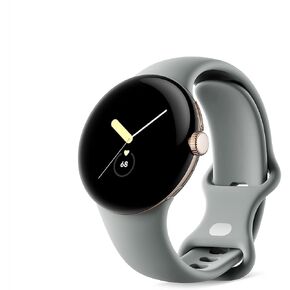Google | Pixel Watch | Android Smartwatch with Fitbit Activity Tracking | Fitness and Sleep Tracker with Heart Rate Tracker | 41mm (Renewed) (Bluetooth, Gold case w/Hazel Active Band)