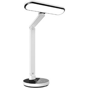 Miady LED Desk Lamp Eye-Caring Table Lamp, 3 Color Modes with 4 Levels of Brightness, Dimmable Office Lamp with Adapter, Touch Control Sensitive, 360° Flexible