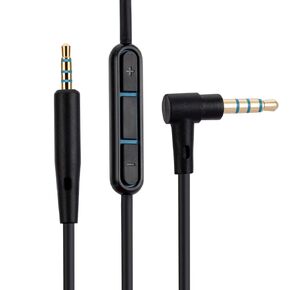 UNCLE LIGHT QC25 QC35 QC35 II QC45 OE2 OE2i Replacement Audio Cable, Compatible with Bose Headphones, 3.5mm to 2.5mm Male Stereo Jack Cord, 4.6 Ft (1.4 Meters), Inline Mic & Remote Control, Black