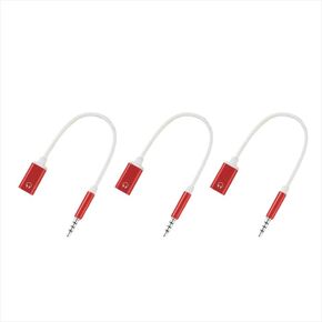 3 Pcs 3.5mm Male to TypeC Female Audio Cable Cord 3.5mm Analog Cable Converter Earphone Adapter with MP3 Players Smartphone Headphones CD Players, Laptops, Tablets, Earbuds and Accessories（Red）