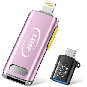 محركات أقراص فلاش بسعة 64 جيجابايت مخصصة لهاتف iPhone، مع محول USB C لهاتف iPhone 15، وتخزين شريحة الذاكرة للصور ومقاطع الفيديو المتوافقة مع iPhone iPad Android وأجهزة الكمبيوتر (أرجواني) in Kuwait