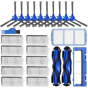 CERO 25 Pack Vacuum Replacement Parts Compatible with Eufy RoboVac 11S, 12, 15C, 15T, 25C, 30, 30C, 35C Accessory Replacement Brushes