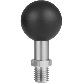 1'' Ball Adapter with M10 x 1.25 Threaded Post Compatible with RAM Mounts 1 Inch B Size Double Socket Arm for Motorcycle Bike ATV Rearview Mirror Screw Ball Adapter Action Camera Tripod Ball Head