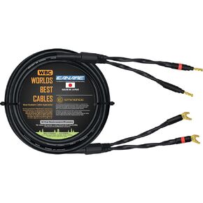 WORLDS BEST CABLES 10 Foot - Canare 4S11 – Audiophile Grade - HiFi Star-Quad Single Speaker Cable for Center Channel with Eminence Gold Banana & Spade Connectors