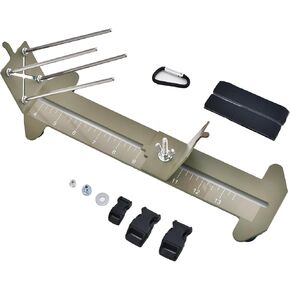 MONOBIN 2 in 1 Paracord Metal Jig, Adjustable Length Paracord Maker- Weaving DIY Craft Paracord Tool 4" to 13" with Buckles and Non-Slip Mat (Khaki, 13.2in)