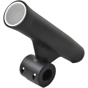 Marine City Black Anodize Finish Aluminum Flared Weld-on White Vinyl Insert Adjustable Fishing Rod Holder (Length: 10 Inches Dia.:1-7/8 Inches) for Marines – Boats – Ships – Yachts