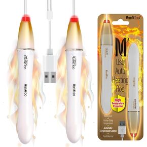 Double Toys Heater Bar LED Indicator Light Heater Heater Bar Heater Stick Automatic 42℃ Control Quick Heating Portable Carrying Outdoor Heating Tea/Coffee/Water,2 Heaters in 1 Cable