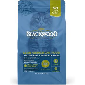 Blackwood Pet Food Cat Food Made In USA [Super Premium Dry Cat Food For Adult, Indoor, and Senior Cats], Chicken Meal and Brown Rice Recipe, 13.23-pound (22343)