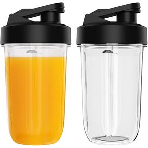Replacement Parts 26oz Cups with Flip-Top To-Go-Lid Compatible with TOAKELI 850w Blender Accessory-2-pack