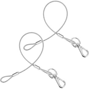 Chew Proof Dog Leash, 2 Pieces 16'' Short Dog Rope Leash for Dog Traning Metal Cable Dog Training Leash Waterproof Dog Leash Extension Heavy Duty Non Chewable Dog Leash for Small Medium Large Dogs