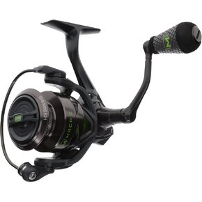 Lew's MACH 2 Spinning Fishing Reel, 6.2:1 Gear Ratio, Right or Left-Hand Retrieve, Aluminum Frame, Premium 10 Stainless Steel Ball Bearings, Black/Green