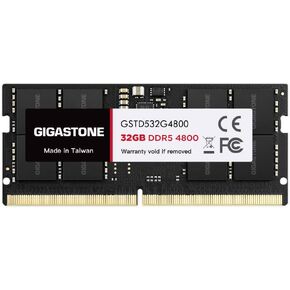 【DDR5 RAM】 GIGASTONE 32GB DDR5 4800MHz PC5-38400 CL 40-40-40-77 1.1V SODIMM 262 Pin Unbuffered Non ECC High Performance Notebook Laptop Memory Upgrade