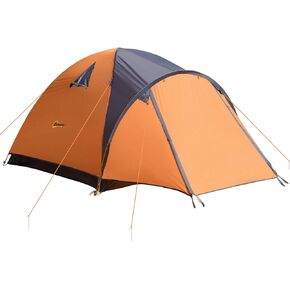 Outsunny Large Camping Tent with 10 Person Floorspace, Rain Cover & Breathable Mesh Roof, Cabin Tent 8 Person Size, Big Family Tent Camping Accessory
