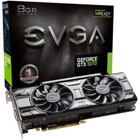 EVGA GeForce GTX 1070 SC GAMING ACX 3.0 Black Edition, 8GB GDDR5, LED, DX12 OSD Support (PXOC) 08G-P4-5173-KR (Renewed)