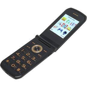 K21 2G Unlocked Flip Phone for Seniors, GSM Big Unlocked Cell Phone, 2.4 Inch Screen Cell Phone with Flashlight, Timing, 4800mAh Battery for Elderly Kids (Black)