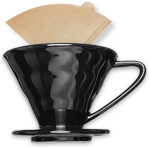 V60 Coffee Filter: A simple and delicate single-cup brewing device. Comes with 40 V60 filter papers. Ideal for use in offices and apartments, and also suitable as a new job gift.