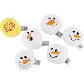 Midlee Snowball Fight Plush Dog Toy - 3"
