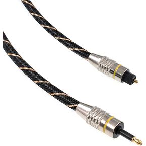 Oiyagai 1pc Optical Toslink to Mini Toslink Jack Digital Audio Cable OD 6.0 (1M / 3.2FT)