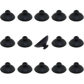 DGZZI 15PCS 27x9mm Fish Tank Hose Fixing Base Suction Cup Black Aquarium Suction Cup Camp Plastic Clip Suction Cup Holder for Fish Tank Oxygen Pump Air Line Wire