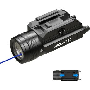 1200 Lumen Pistol Light Laser Combo Blue Beam Tactical Flashlight, Pistol Flashlight Adjustable Slide Locating Keys for Picatinny