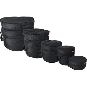 Gearlux 5-Piece Drum Bag Set for 12" Tom, 13" Tom, 14" Snare, 16" Floor Tom, 22" Bass Drum