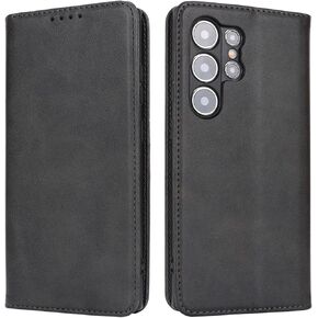 Ｈａｖａｙａ for Samsung Galaxy s24 Ultra case Wallet Detachable Magnetic Phone case with Card Holder Compatible Magsafe Leather Flip Folio case Stand Removable Shockproof Cover for Men and Women-Black