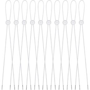 10 Pcs Flexible Hat Chin Cord, Adjustable Hat Strap Clips Elastic Hats Removable Chin Cord