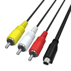 Saipomor VMC-15FS VMC 30FS 10Pin Audio Video Cable AV TV-Out Cord Compatible with Sony Handycam Mini DV and DVD Camcorders, for HDR-SR1 HDR-SR5 HDR-SR7 HDR-SR8 HDR-SR10 HDR-SR11 and HDR-SR12-3.9ft