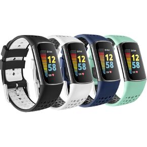 Baaletc Compatible with Fitbit Charge 5 Bands for Women Man, Double-Colors Designed Adjustable Waterproof Replacement Strap Wristbands for Fitbit Charge 5 Smart Watch