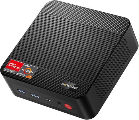 كمبيوتر صغير P4، كمبيوتر ألعاب صغير بمعالج AMD Ryzen 7 5700U (8C/16T، حتى 4.3 جيجا هرتز) ذاكرة الوصول العشوائي 16 جيجا بايت، 512 جيجا بايت M.2 SSD، كمبيوتر مكتبي بشاشة ثلاثية، نظام التشغيل Windows 11 Pro مسبق، شبكة LAN مزدوجة، WiFi 6E، BT 5.2 in Saudi Arabia