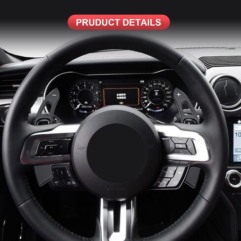 غطاء ناقل الحركة الممتد لعجلة القيادة متوافق مع FORD MUSTANG 2015 2016 2017 2018 2019 2020 2021 ملحقات السيارة من ألياف الكربون باللون الأسود اللامع in Kuwait